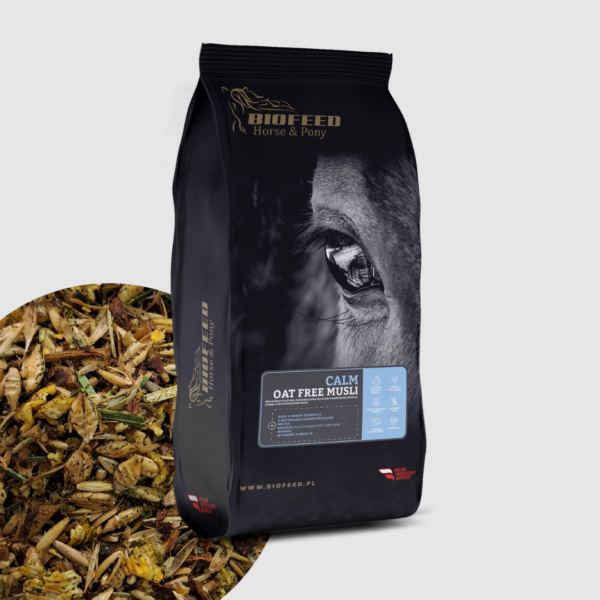 BIOFEED Horse & Pony Calm Oat Free Musli 20 kg - dla koni z nadpobudliwych z melisą i CBD