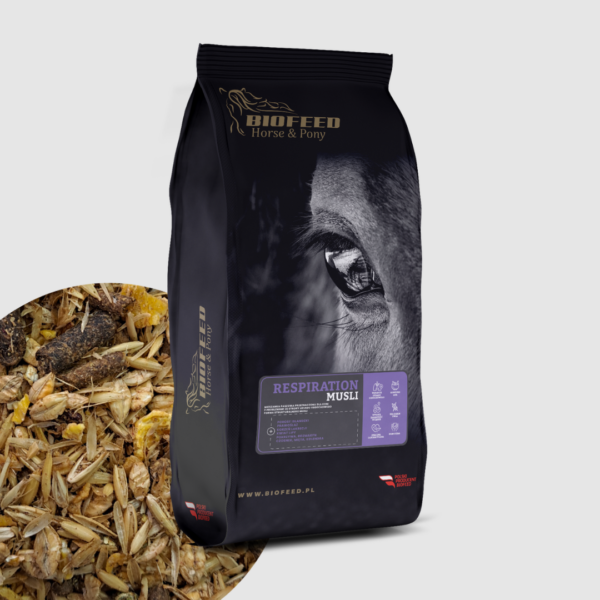 BIOFEED Horse & Pony Respiration Musli 20 kg - wspomaga pracę układu oddechowego