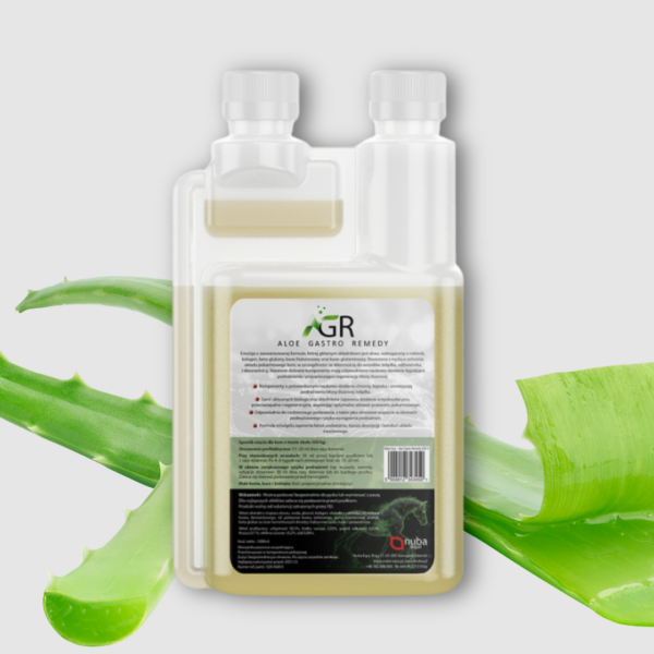 Nuba Equi AGR - Aloe Gastro Remedy 1000ml - ochrona układu pokarmowego koni, wrzody