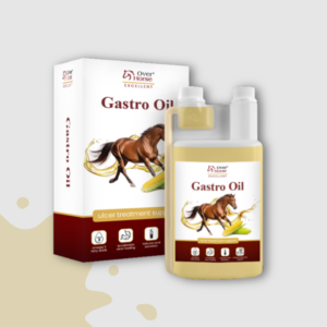Butelka z olejem dla koni z wrzodami żołądka.