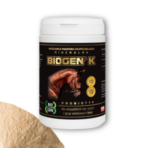 Biogen K probiotyk dla koni w proszku.